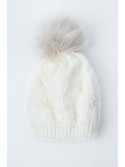 Cremefarbene Wintermütze C8 – Online-Shop – Boutique